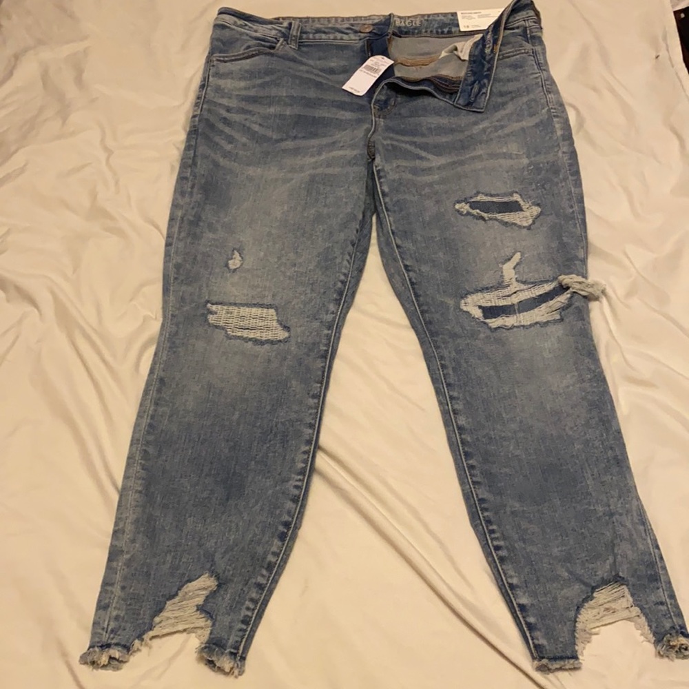 American Eagle Plus Size 18 Low Rise Jegging Crop